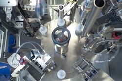 The new servo-driven filler/sealer (pictured from above) accommodates tubes from 0.2 to 14 oz.
