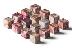 Each closure made from recovered Coca-Cola labels has its own unique marbling pattern.