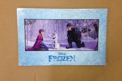 A shrink-wrapped Disney Frozen movie package.