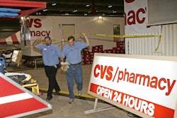 CVS set up this 24-hour pharmacy service at the Reliant Arena in Houston in 2005 for Hurricane Katrina evacuees.