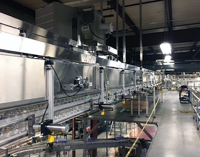Multiple positioners can be spaced evenly along the length of conveyor.