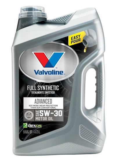 Valvoline says the bottle will make changing oil easier while offering a simplified shopping solution for DIYers.