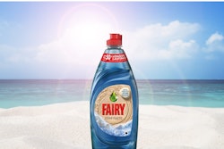 The Fairy Ocean Plastic bottle will be made from 10% ocean plastic and 90% PCR plastic.