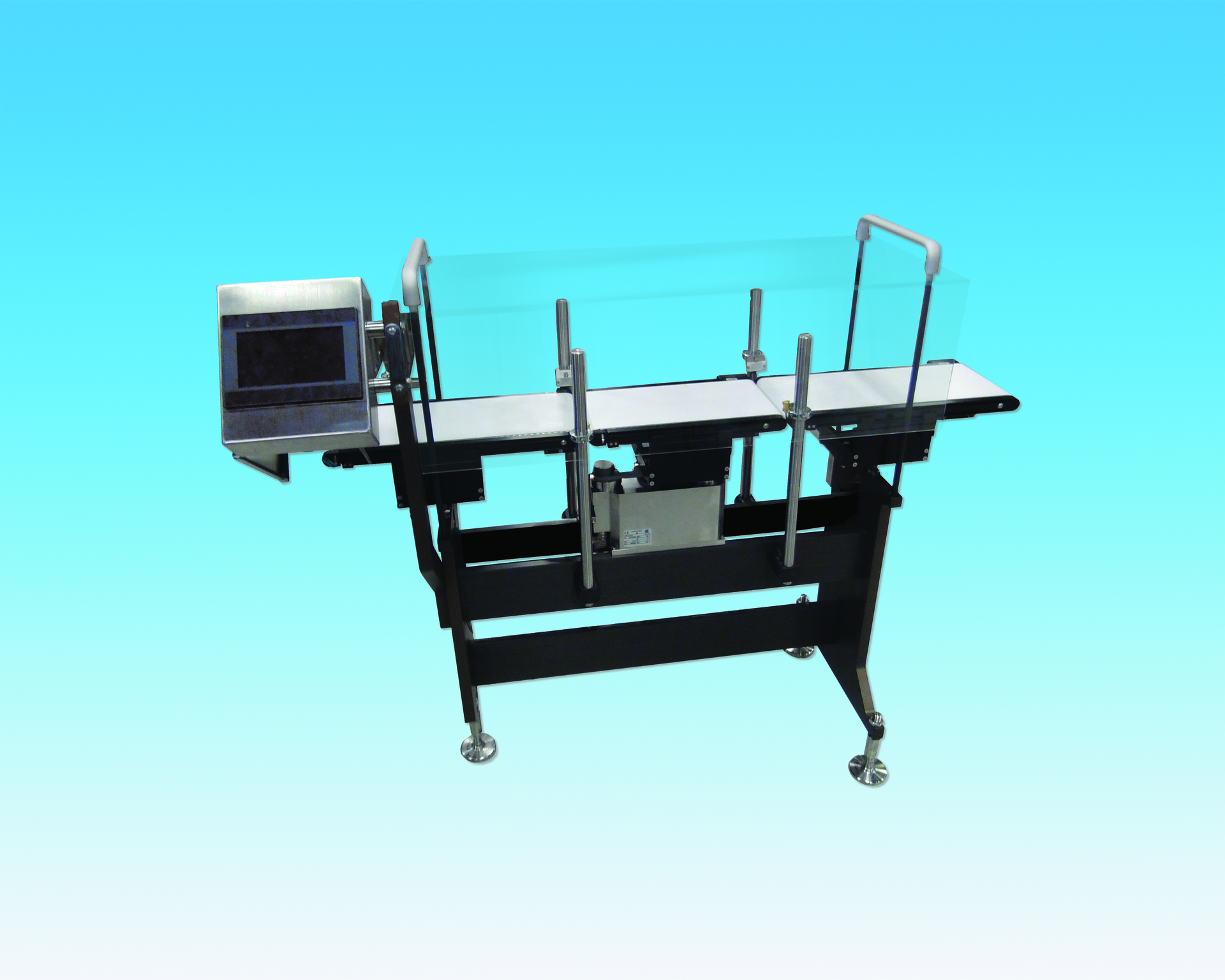 Checkweigher has no bulky electrical cabinet