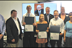 CPA members meet with winners of the Tom Bacon Memorial Scholarship along with their parents.