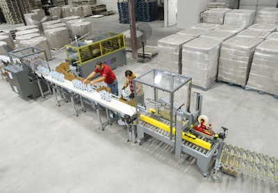 Case packing system reduces labor