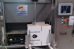 Case erector, hand pack station, and sealer are all combined into a compact work cell in the Ergopack® system.