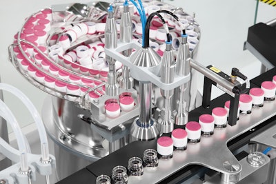 Dara SX-310-RDL aseptic machine for vials with RayDyLyo caps; simplifies packaging for 503B pharmacies and biotech manufacturers.
