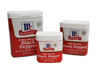 McCormick switched from tin to PET for its Old Bay and Black Pepper products, reducing CO2 emissions by 16%.