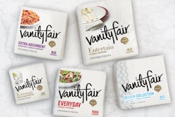 Food photography and color cues help differentiate the napkin lines.