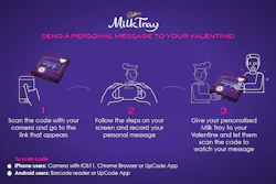 Cadbury uses digital packaging technology this Valentine's Day.