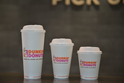 Dunkin’ Donuts has announced its plan to move from foam coffee cups to double-walled insulated paper cups in the U.S.