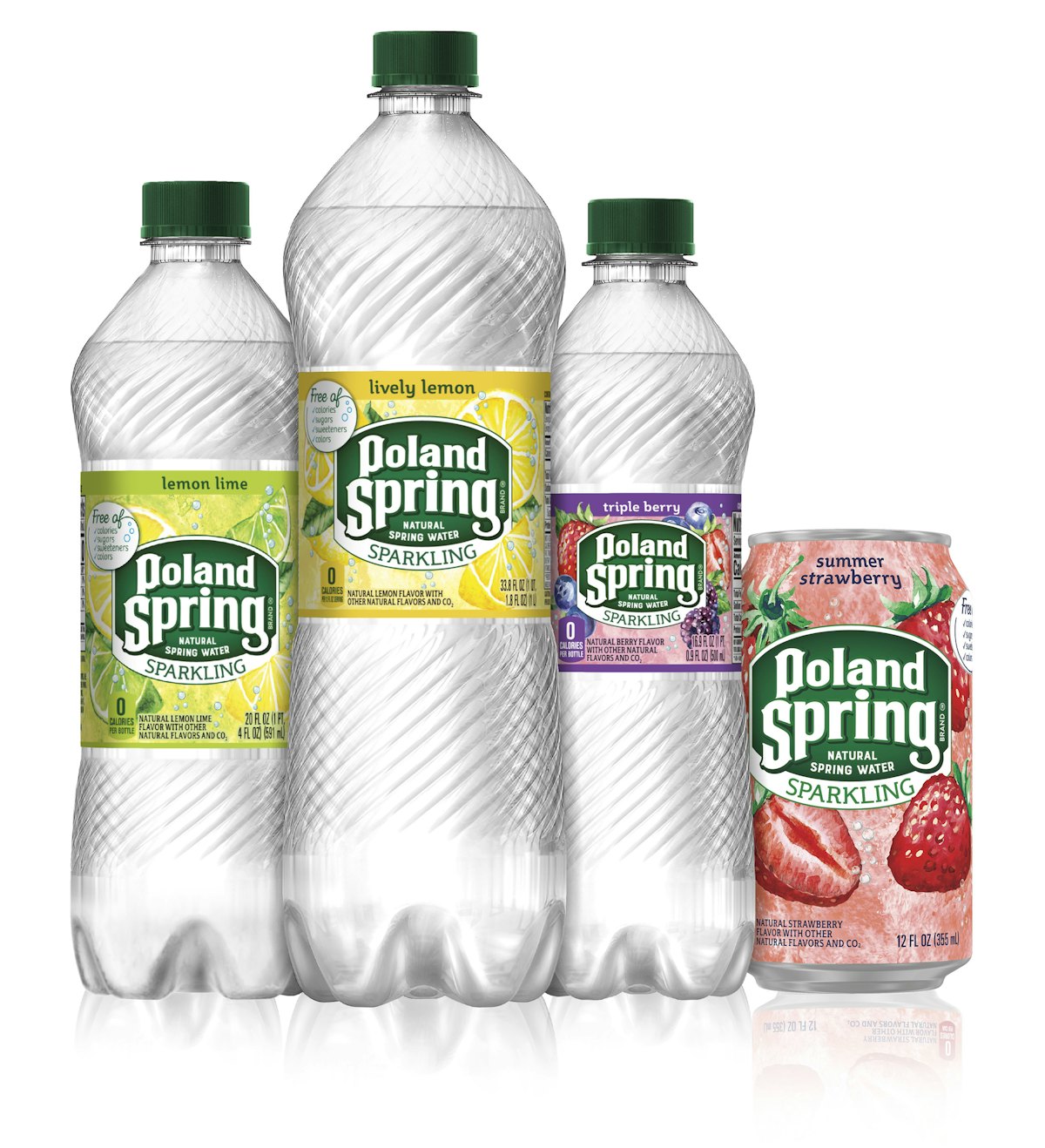 Poland Spring Sparkling Water, Zesty Lime, 33.8 oz. Bottle