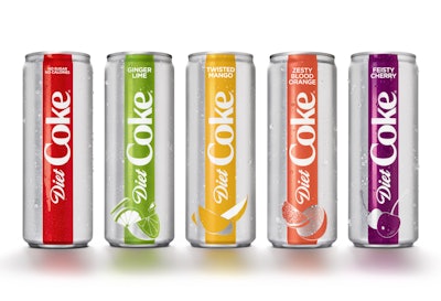 New graphics, can, and flavors make up Diet Coke's bold new brand refresh.