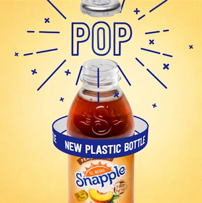 A critical feature of the original glass Snapple bottle that needed to be retained was the ‘pop’ sound of the metal closure.