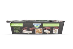 Greiner Packaging’s plastic tube for the new Mozzarella Wrap stands out on the shelf.
