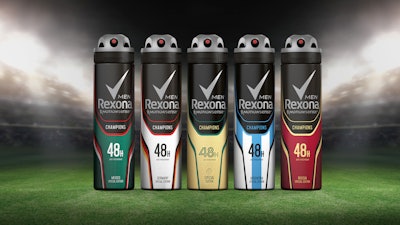 Rexona (or Sure) antiperspirant sports a new look that taps into the passion that the brand’s core consumers all over the world have for soccer.