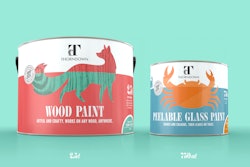 Thorndown uses a shorter, wider can that allows the consumer to get the paintbrush into the can.