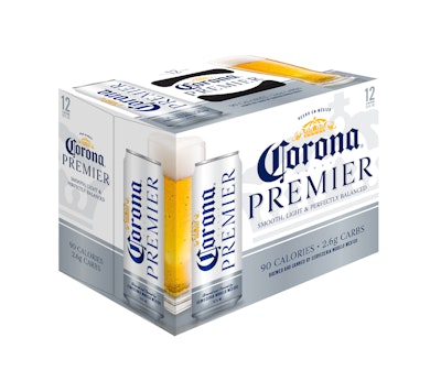 New Corona Premier 12-ct case, cans