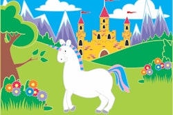 Unicorn in a magical land