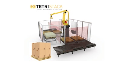 Tetristack robotic palletizer