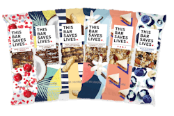 This Bar Saves Lives has refreshed the graphics and logo for its snack bars, with fashion-forward designs.