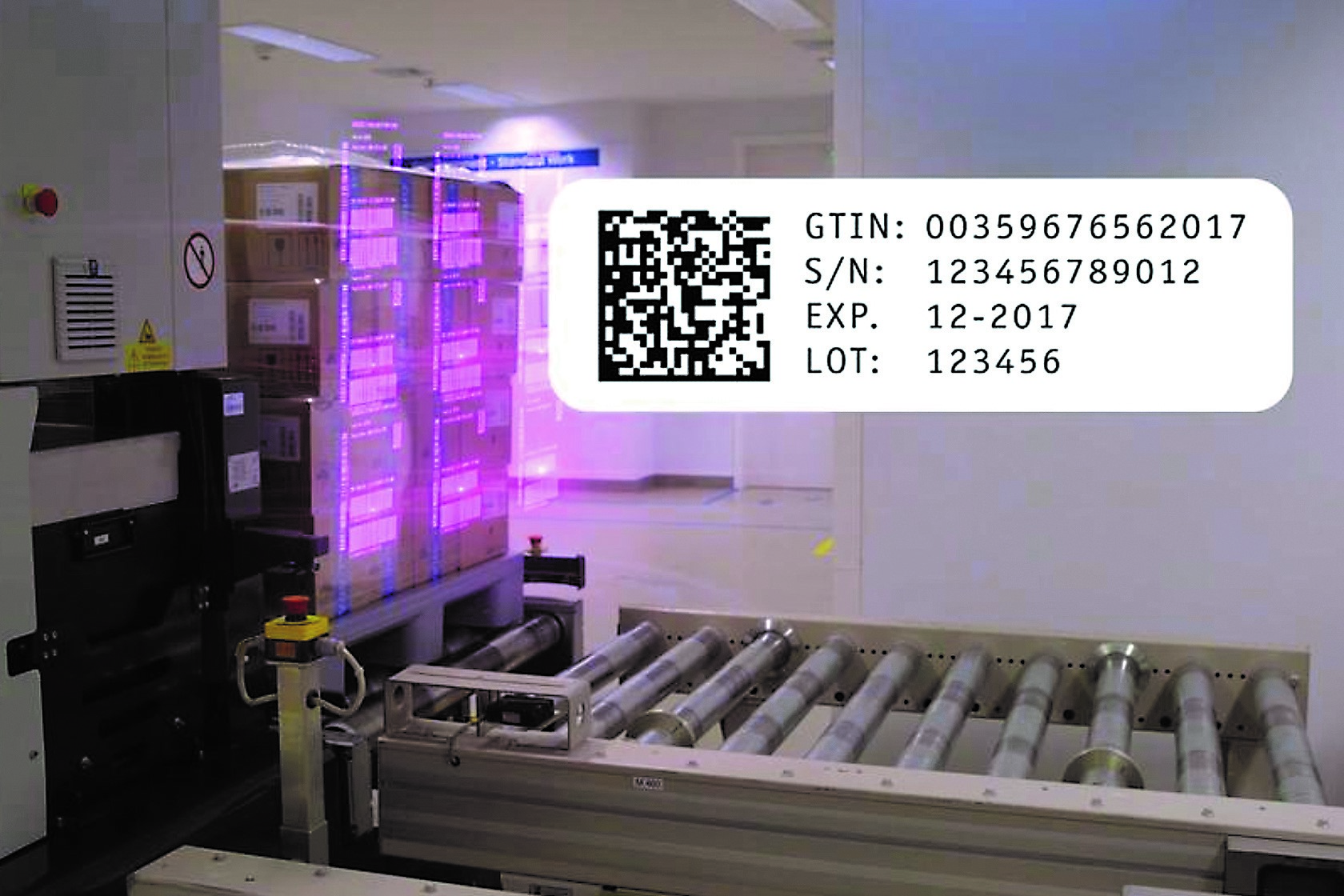 J&J implements GTIN codes to create serialization license plates that include 2D matrix codes, expiration dates and lot numbers.
