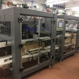 The case packer uses two cells, each with a delta robot that together operate at speeds to 120 packs/min.