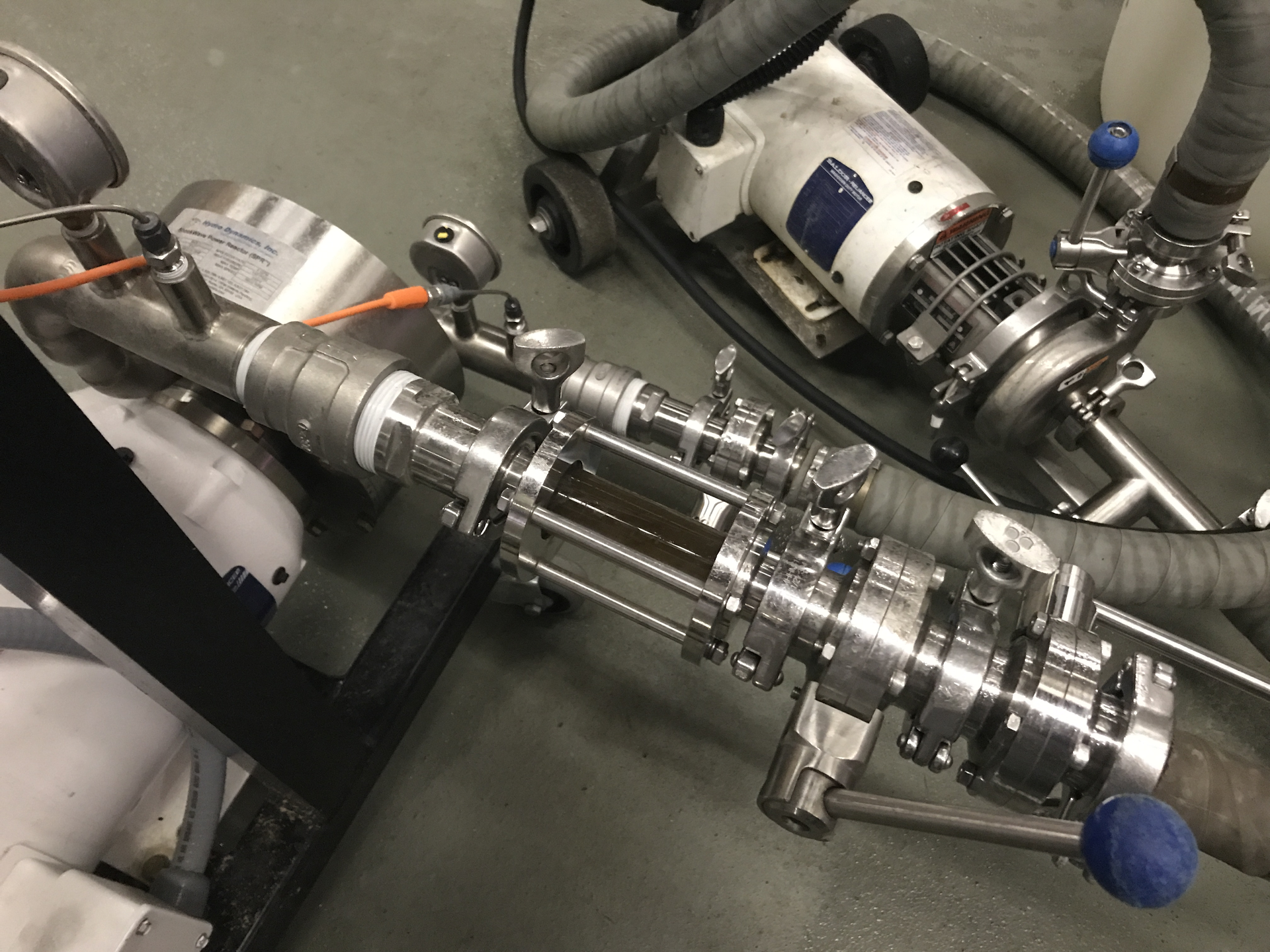 Cabarrus Brewing Company uses the ShockWave Xtractor from Hydro Dynamics, Inc. to extract more flavor from hops and speed up the brewing process. Photo courtesy of Cabarrus Brewing Company.