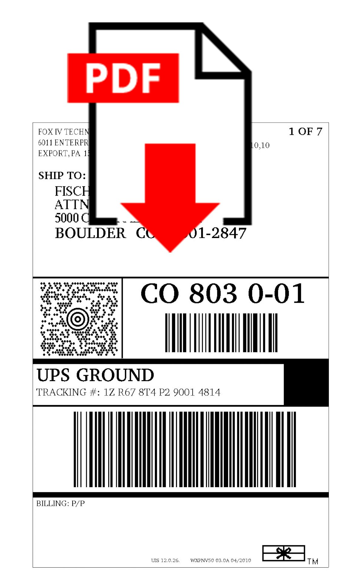 Fox IV Technologies Print and apply label printer applicator From FOX