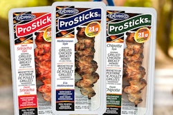 ProSticks are packaged in a 4-oz thermoform that holds two skewers and a dipping sauce.
