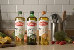 The redesign of the Bertolli Olive Oil bottle took 18 months and includes six varieties.