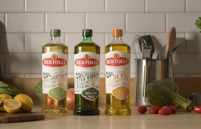 The redesign of the Bertolli Olive Oil bottle took 18 months and includes six varieties.