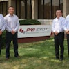 The PMMI KYOTO team (from left to right): Branko Vukotic, President; Jovan Tisma, Engineering; Ken Nagasaka, Corporate Officer; and Gary Anderson, Director of Engineering.