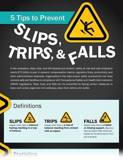 5 Tips to Prevent Slips, Trips, and Falls infographic