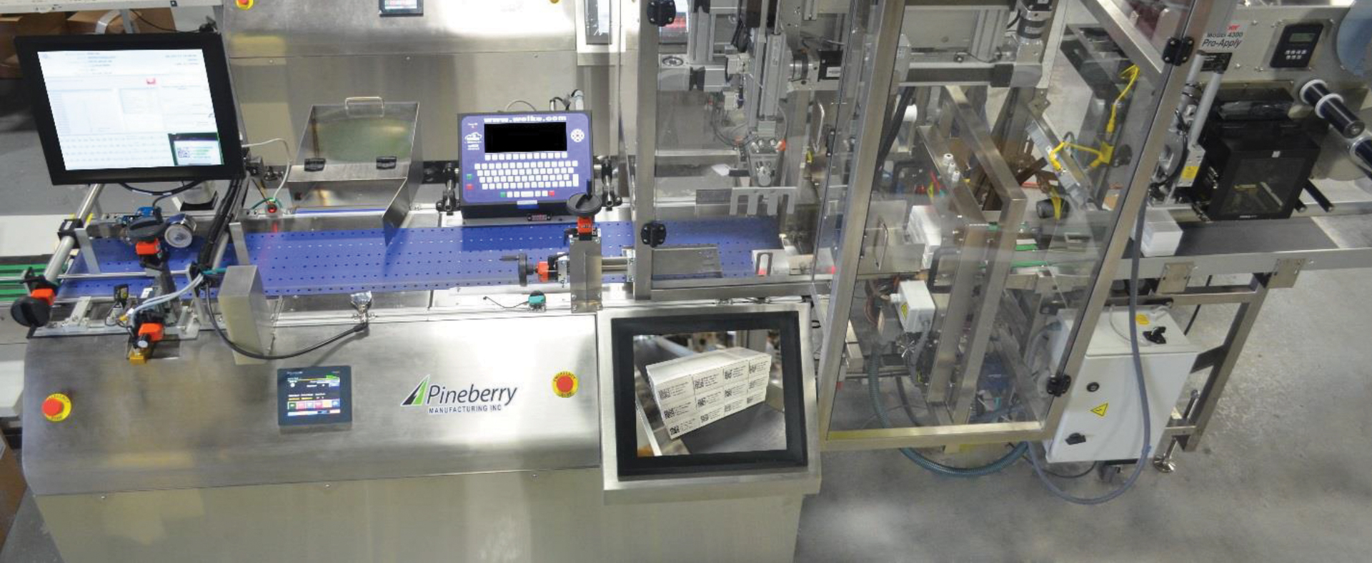 Pineberry Manufacturing&rsquo;s CartonTrac serialization and aggregation system.