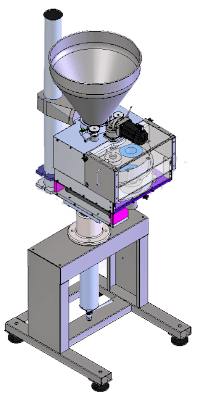 CA-100 cup filler with integrated checkweigher