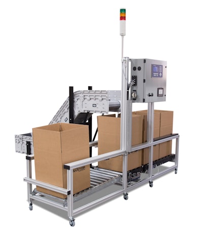 In-line box filling system