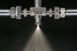 Atomizing spray nozzle