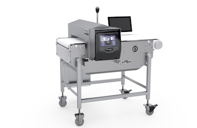 The Interceptor DF uses multiple field patterns to inspect products both horizontally and vertically simultaneously.
