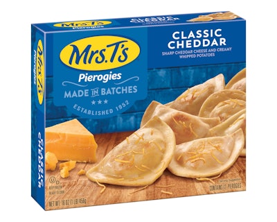 Mrs. T's Classic Cheddar Pierogies AFTER the redesign