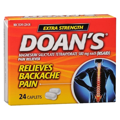 Dr. Reddy's packaged therapies include Doan's backache pain product. (Image courtesy of DRL.)