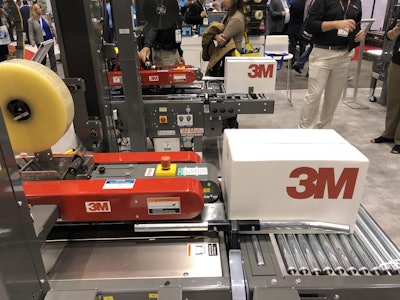 3M’s new random case sealer handles up to 28 different size cases/min.