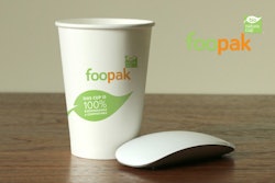 APP’s Foopak Bio Natura cup stock is made from paperboard with a water-based coating, making the material recyclable.