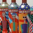 Digitally printed labels on Smirnoff bottles.
