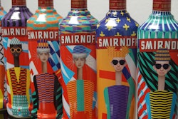 Digitally printed labels on Smirnoff bottles.