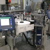 Each unwind stand on the Quadrel labeler has a Domino laser printer.