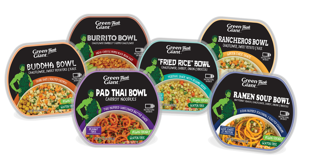 Six easy-to-prepare varieties are sold refrigerated in a microwave-safe container and feature crumbled and spiralized vegetables and sauces.