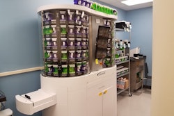 Holyoke Health Center procures its blister cards from Omnicell, which produces them at its St. Petersburg, FL, facility. Holyoke primarily uses Omnicell’s SureMed+, a seven-day, four-time pass cold-seal, bi-fold card. SureMed Cards are offered in both single-dose and multimed applications. Single dose cards come in 14, 28, 30, 31, 32, 60, 62, and 90-day cavities with four different depths. Multimed cards come in 28, 30, 31, and 35-cavity configurations in varying depths. The multimed card is made up of two components: a paperboard card and the thermoformed blister tray. The patient and drug information (e.g. patient name, drug name, dosing, administration time, etc.) are printed directly onto the paperboard card on-site at the pharmacy to provide instructions to the patient on which blister cavity contains the right meds for an administration time. Cards may be printed in up to eight colors, utilizing Omnicell-qualified printers. Cards and blisters are provided separately. Holyoke purchases both custom cards.