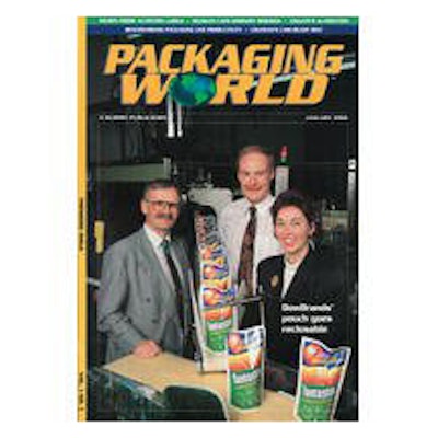 Cover of Packaging World's first issue